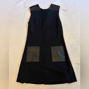 My Tribe black faux leather detail dress, Women’s Small